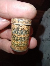Antique miniature sample size Cherry Blossom toilet powder tin John Gosnell 3cm