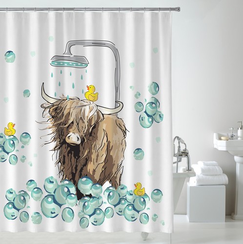Highland cow shower curtain - highland,