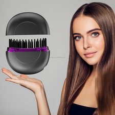 Hair Straightener Brush Rechargeable & Cordless Mini Hair Straightener Comb UK
