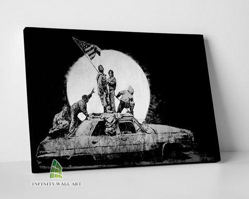 Banksy independence flag - banksy,