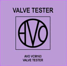 The Avo VCM163 Valve Tube Tester Meter DVD or USB User Instructions Schematics