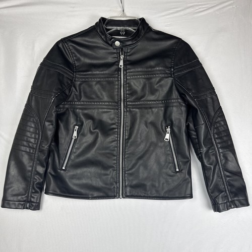 Zara kids black faux leather - zara,