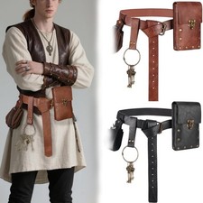Viking Leather Renaissance Belt Pouch & Phone Bag Medieval Costume Accessories