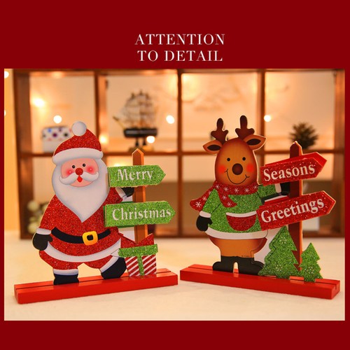Wooden christmas decor santa - wooden,