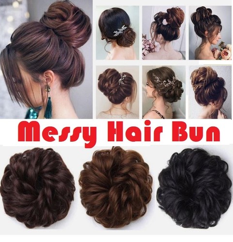 Messy hair bun curly - hair,
