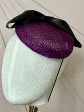Plum Sinamay Pillbox