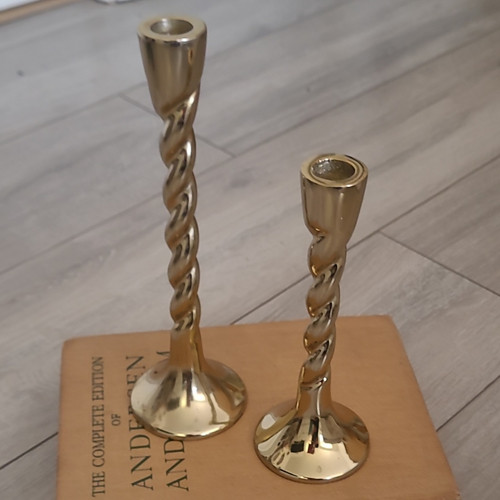 Pair twisted brass - pair,