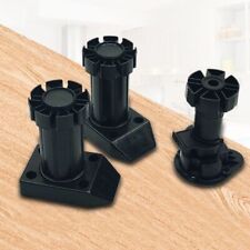 4Pcs Kitchen Unit Legs Feet Cabinet Carcass Plinth Adjustable Base Foot Black UK