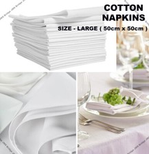 6 to 100 White Cotton Napkin