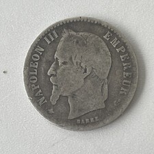 1866 Napoleon III 50 Cent Coin