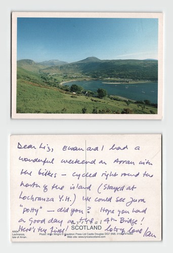 Postcard lochranza isle - postcard,