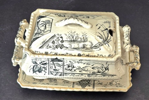 Antique transferware gray - antique, and
