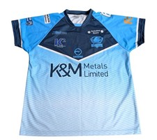 Batley Bulldogs Rugby Shirt Medium By Ravensport Blue Free Post 