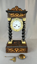 19th C. French Empire Portico Mantel Clock