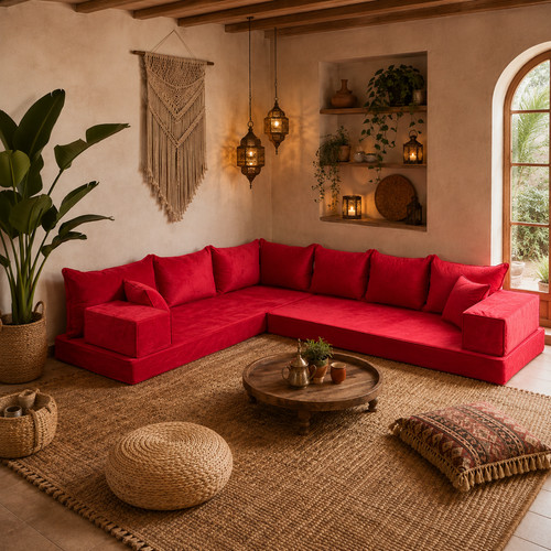 Handmade velvet corner floor - velvet,