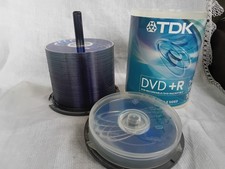 70 x  TDK DVD+R 16x 4.7GB  Blank Discs Spindle plus Small travel case