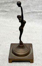 1930s art deco nude lady brass