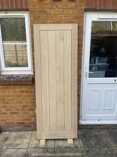Solid oak bespoke joinery door - oak,