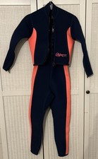 RETRO WETSUIT 1990 Marlin UK: Vest full leg + Jacket Long Sleeve Size: 4-6 wms