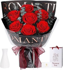 7 Roses Bouquet with Vase