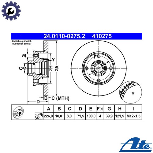 Brake disc 0110 0275 2 - 2x,