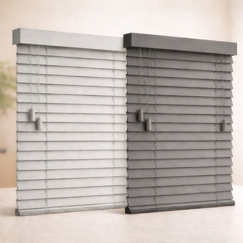 Grey wooden venetian blinds - venetian,