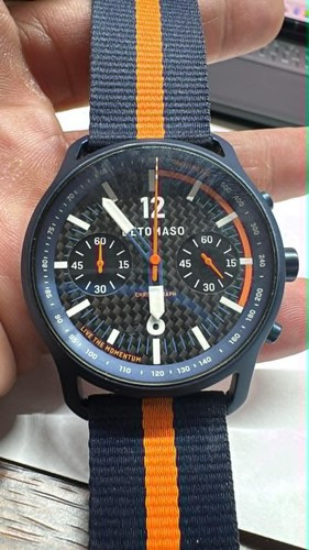 42mm mens new - detomaso, carbon