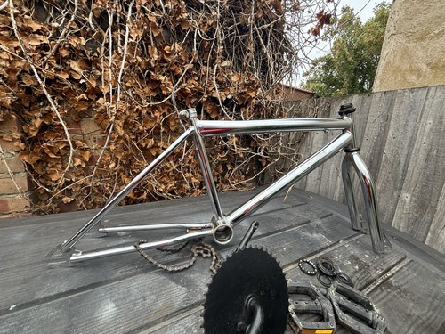 Old school bmx chrome frame - school,