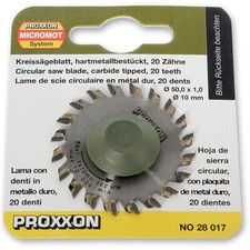 PROXXON TCT Saw Blade - 50mm x 1.1mm x 10mm 20T 28017 From RDGTools
