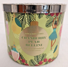 NEW! Bath & Body Works Cranberry Pear Bellini 3 Wick Candle 14.5 oz