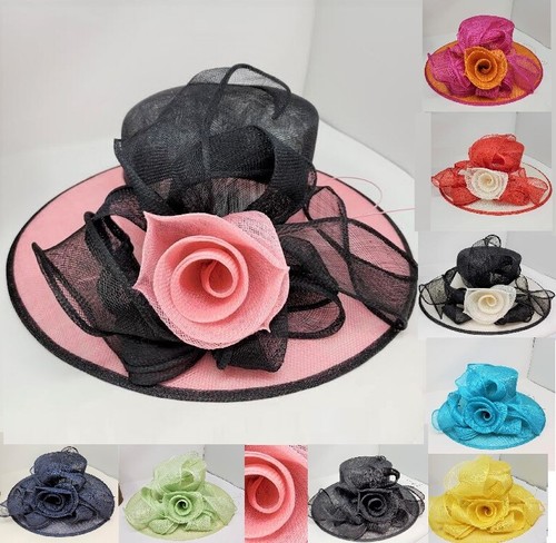 Sinamay flower ribbon bow - sinamay,