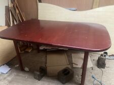 Brown Wood Rectangular Round Edge Extending Kitchen Dining Table Detachable Legs