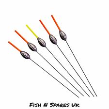PRESTON DURAFLOAT '2' BAZZERLA POLE FISHING FLOATS SET OF FIVE - NEW OLD STOCK