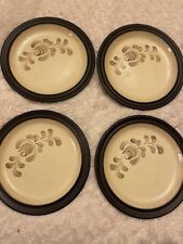 Denby Bakewell Dinner Plates Set x 4 Brown Cream.  25 Cm  Vintage