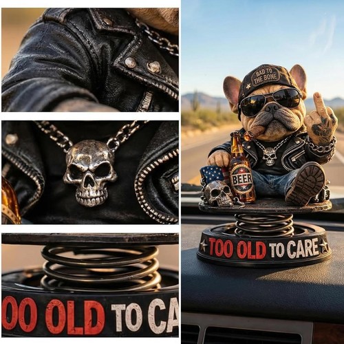 Car resin bulldog bobblehead - bulldog,
