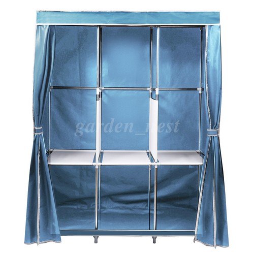 Large canvas fabric wardrobe - canvas,