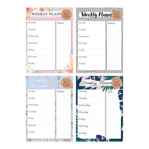 Weekly planner meal list - a4,
