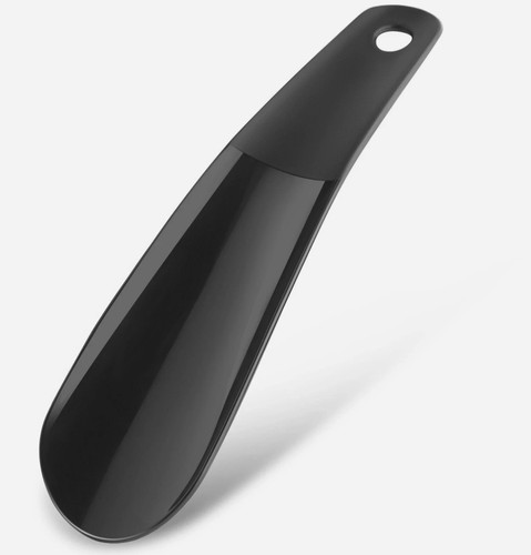 Black plastic shoe string - plastic,