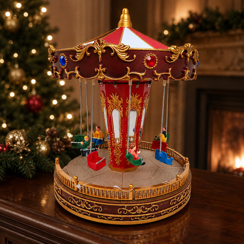 Led musical christmas carousel - musical,