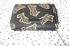 RADLEY DOG PRINT OILSKIN WALLET PURSE - ZIPPED COIN POCKET - NEW DUST BAG