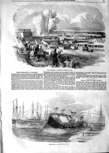 Old antique print - print, seige