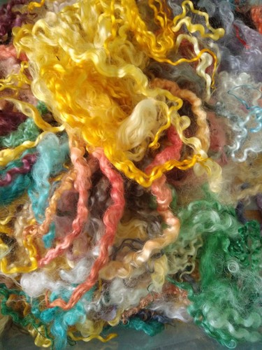Curly needle felting wool - felting,