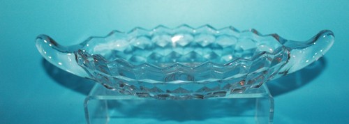 Fostoria cube glass - fostoria, boat