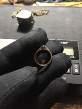 9ct Yellow Gold Ladies.15 Diamond Solitaire Ring Hallmarked Size L 1/2 Yellow 9c