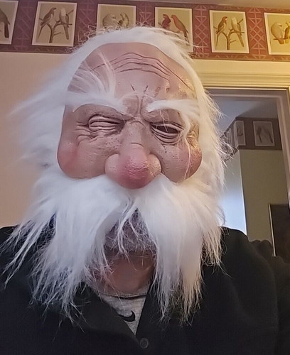 Old man mask rubber paper - man,