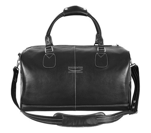 Leather weekend bag - leather,