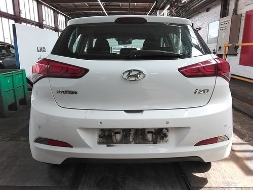 Rear bumper white hyundai i20 - rear,