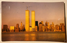 POSTCARD NEW YORK WORLD TRADE CENTER AT SUNSET - NESTER MAP AND GUIDE SERIES