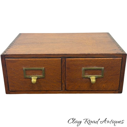 Antique tiger oak - two, drawer