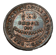 Rare uniface tea token - rare, 1/2